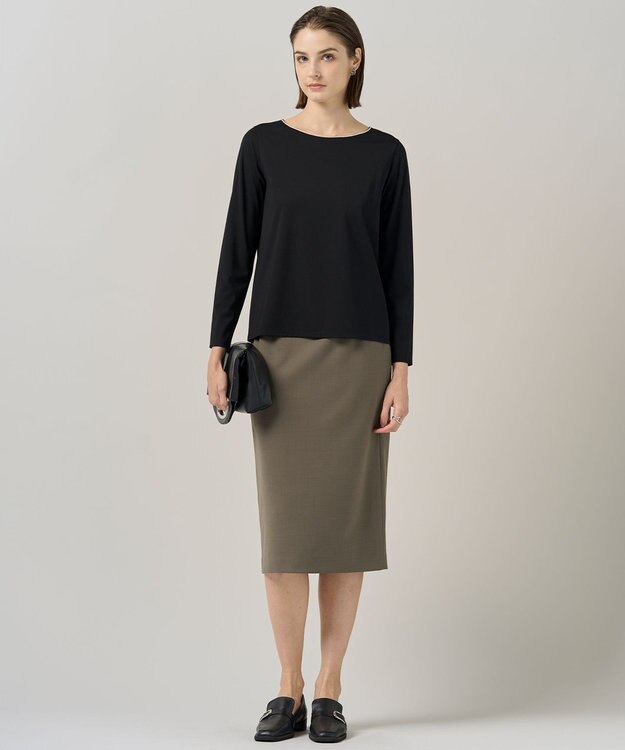 ICB 【洗える】 コンパクトモクロディ プルオーバー ブラック系