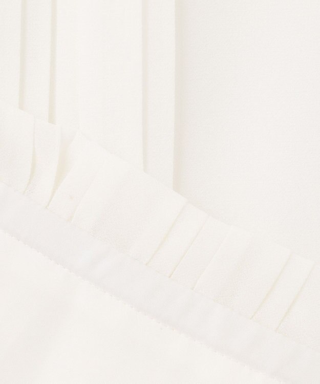 ANY SIS 【洗える】フロントプリーツシフォンブラウス オフホワイト