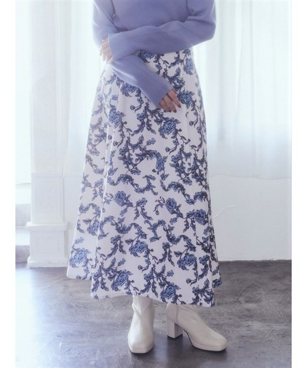 earth music&ecology バックレースアップスカート Ecru