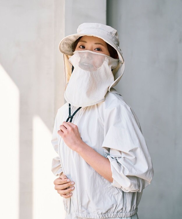 MOONBAT 【遮光100％/遮熱/UV100％/UPF50+】断熱ハット シェードジョッキー 帽子 手洗い可能 サイズ調整可能 ベージュ