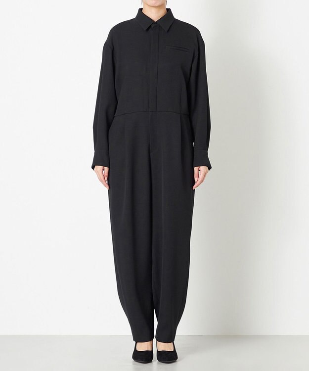 NAVE ウォッシャブルツイル ジャンプスーツ ブラック系