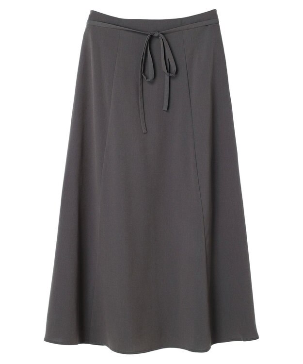 earth music&ecology リボンフレアスカート Charcoal Gray