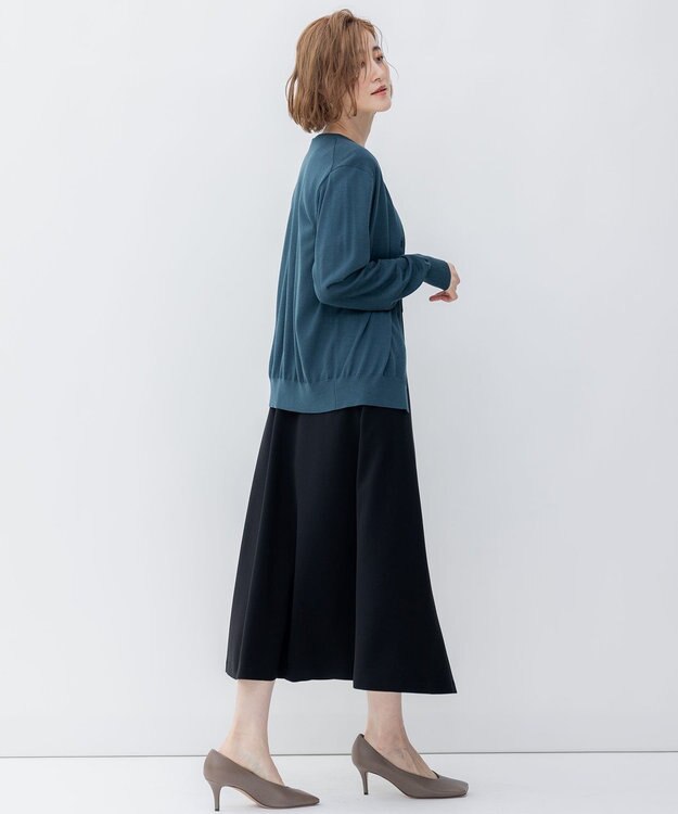 23区 S 【洗える/アンサンブル対応】サステナブルウール カーディガン グリーン系