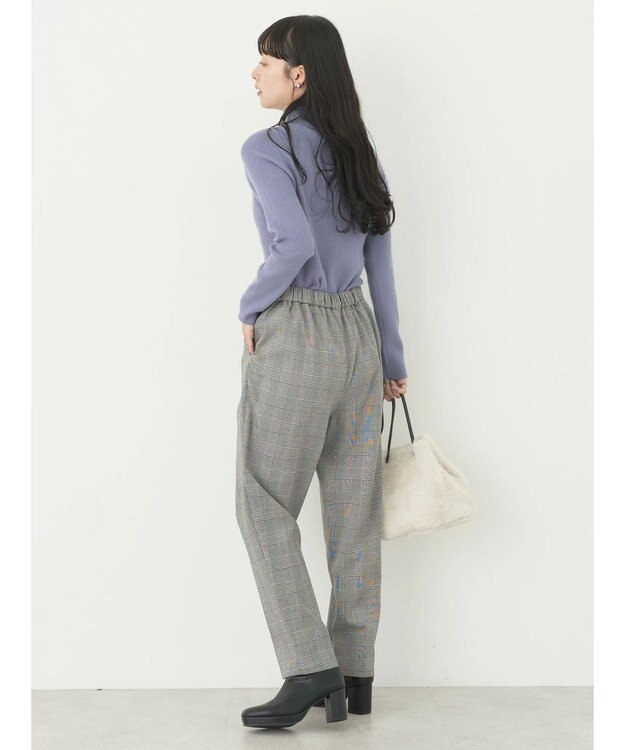 earth music&ecology やわらかタッチリブタートルネックプルオーバー Blue