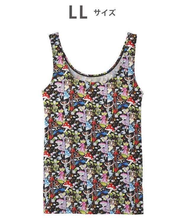 tsumori chisato SLEEP ツモリチサト カップ付きインナー ノースリーブ ベア天竺 伸縮性がよい ブラトップ タンクトップ tsumori chisato SLEEP UCX556 /ワコール ブラック