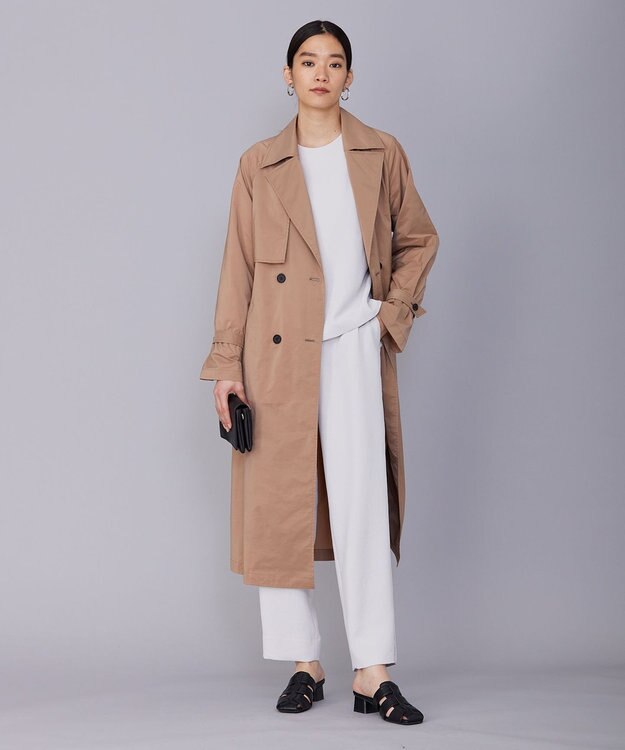 ICB メモリートレンチ コート レディッシュブラウン系