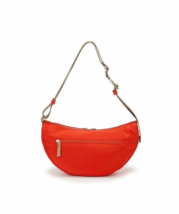 TOPKAPI 【Breath TOPKAPI】Freely フリーリー ナイロン ロゴテープ  ラウンド ショルダーバッグ オレンジ