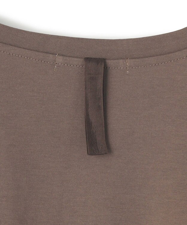 BEIGE， 【洗える】VERONICA / カラーステッチ半袖クルーネックＴシャツ Slate