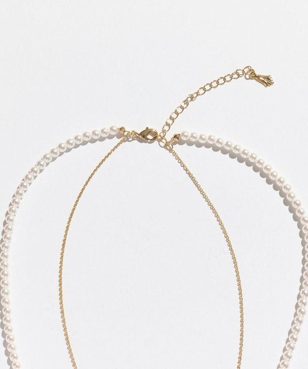 Phoebe 〈オンワード限定セット〉クラスパールライトフィットイヤリング×クラシカルパール2連ネックレス ホワイト