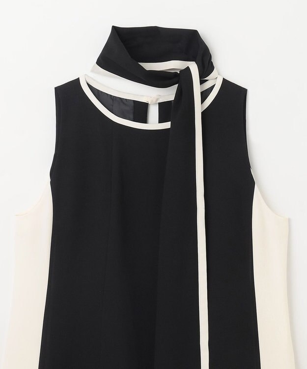 GRACE CONTINENTAL バイカラーフレームドレス ブラック