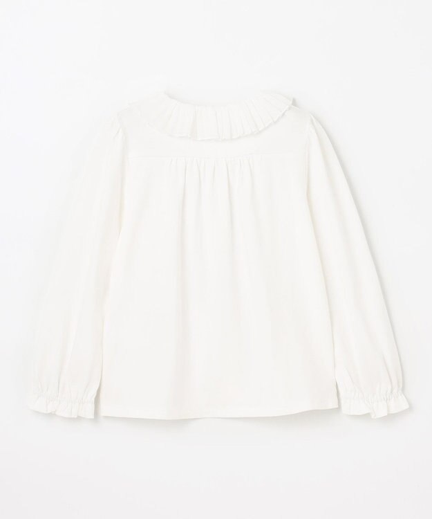 組曲 KIDS 【110-140㎝】プリーツカラー ブラウス オフホワイト系