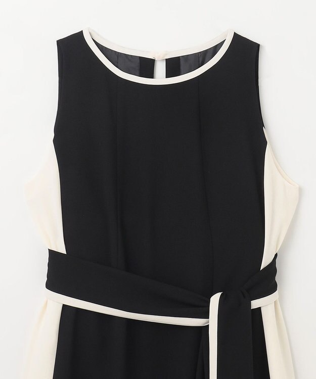 GRACE CONTINENTAL バイカラーフレームドレス ブラック