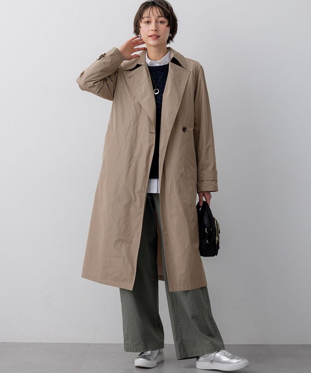 23区 【先行予約】LIMONTAハイカウントメモリータフタ ライナー付き アウター ブラウン系