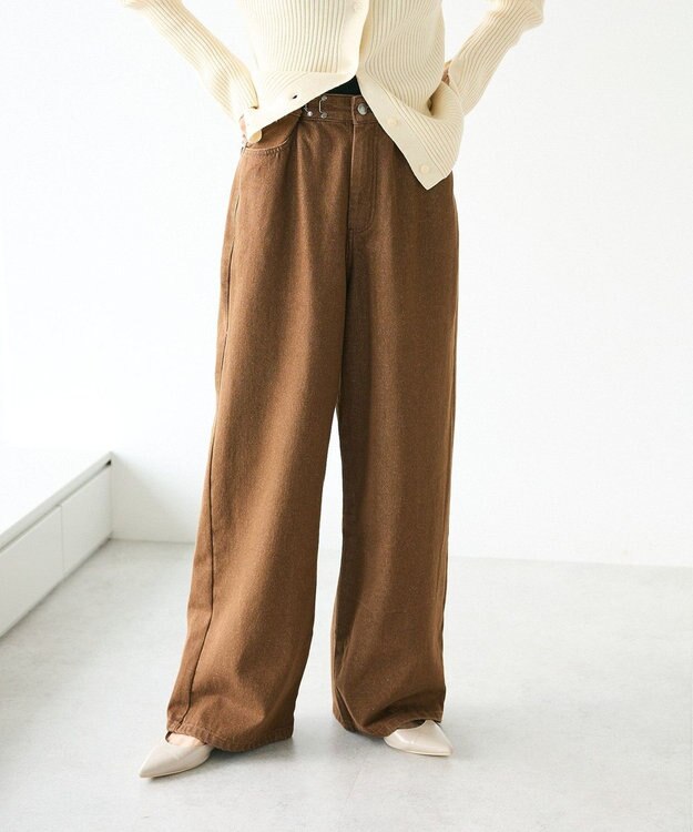 CRAFT STANDARD BOUTIQUE ホックワイドパンツ Brown