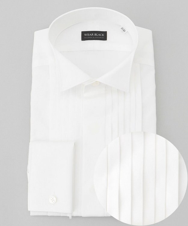 GOTAIRIKU 【WEAR BLACK】ブザム比翼ウィングカラー ドレスシャツ ホワイト系