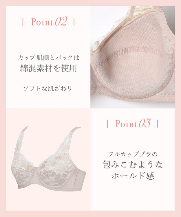 Wing フルカップブラ　肌あたりがやさしい　ウイング／ワコール　NB2703 グレイッシュブルー