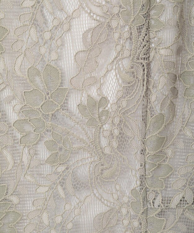 YECCA VECCA レース切替フレアドレス Khaki