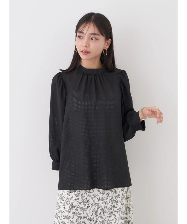 earth music&ecology Ｃｈｅｃｋドビーブラウス Black