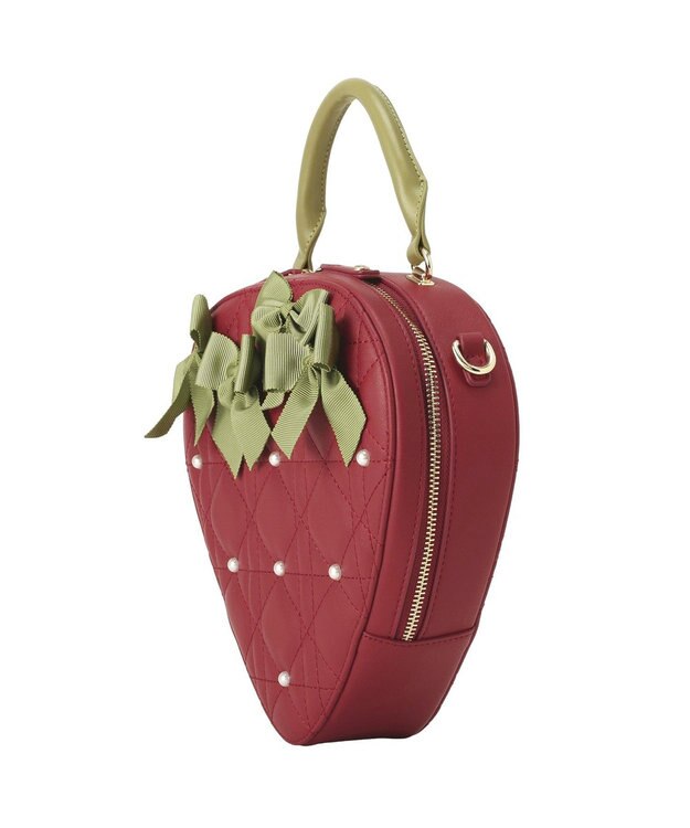Maison de FLEUR いちごショルダーバッグ Red