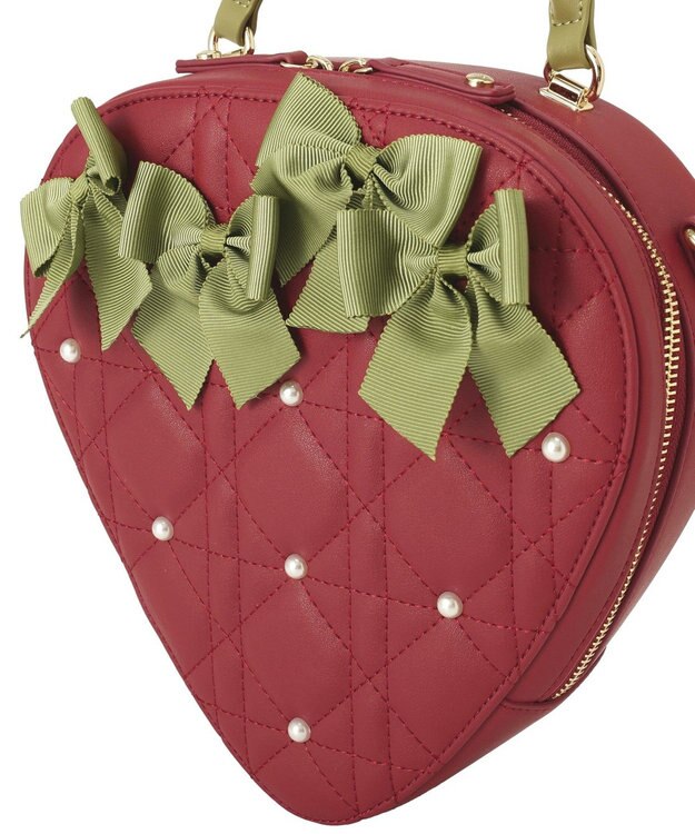 Maison de FLEUR いちごショルダーバッグ Red