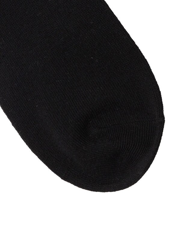 WEGO ラインモコイヌ刺繍クルーソックス ブラック