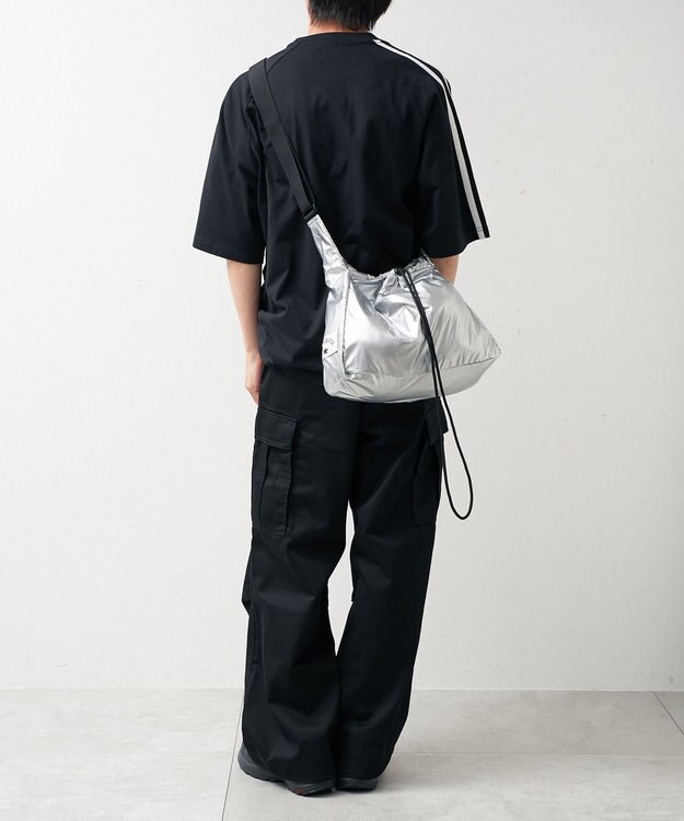 WEGO 【CONVERSE/ユニセックス着用ITEM】別注CONVERSEドローコードショルダーバッグ シルバー