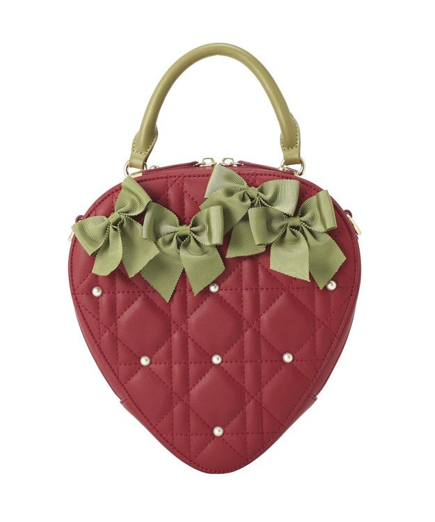 Maison de FLEUR いちごショルダーバッグ Red