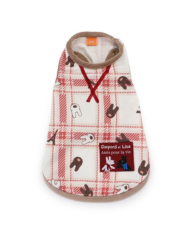 PET PARADISE リサとガスパール  ペティヒート タンクトップ チェック柄 小型犬 -