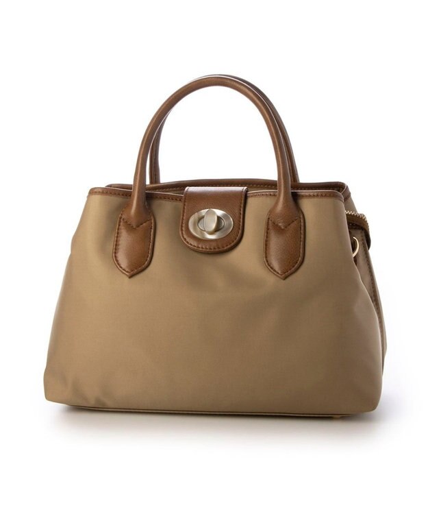 UNBILLION 【テレビ ドラマ着用アイテム】ペルケ perche / ナイロン×牛革付属ユーティリティ2wayトートS ライトベージュ