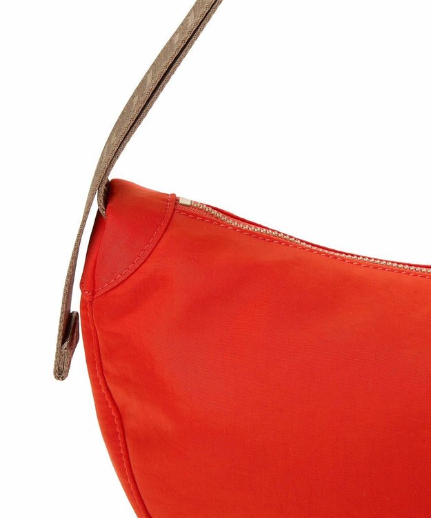 TOPKAPI 【Breath TOPKAPI】Freely フリーリー ナイロン ロゴテープ  ラウンド ショルダーバッグ オレンジ