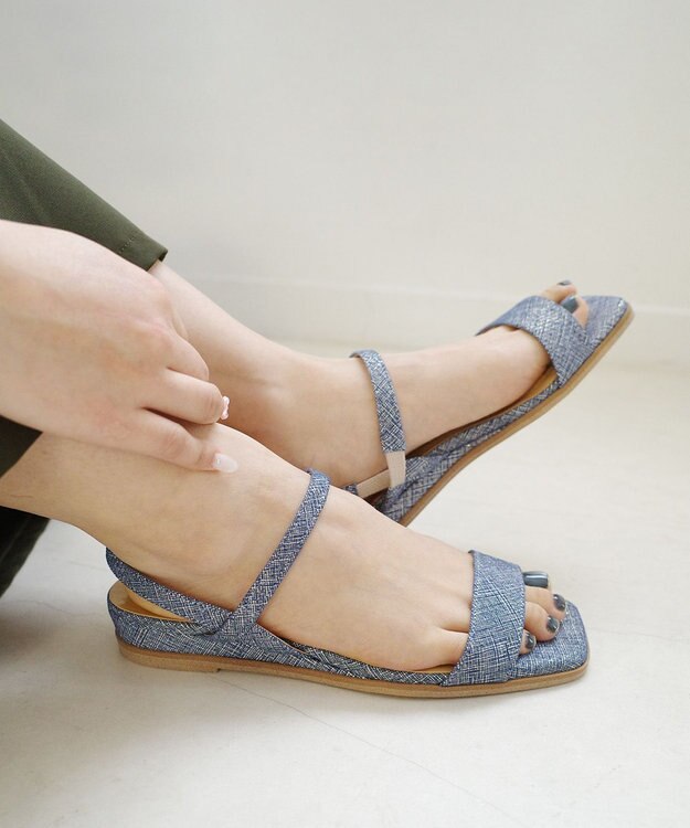 Pointer 日本製 本革バックストラップサンダル デニム