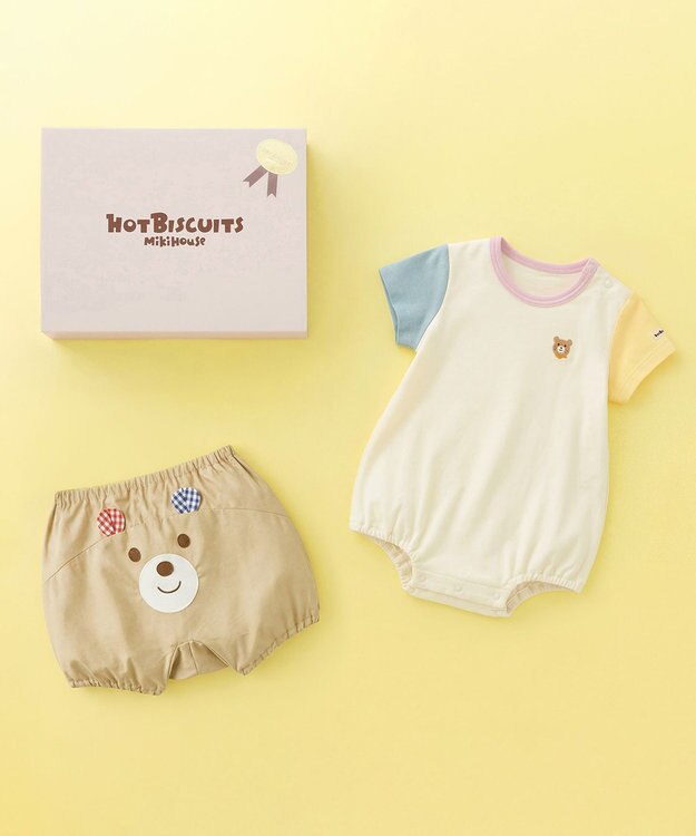 MIKI HOUSE HOT BISCUITS 顔ドン ブルマ＆ボディシャツセット【BOX付き】 マルチカラー