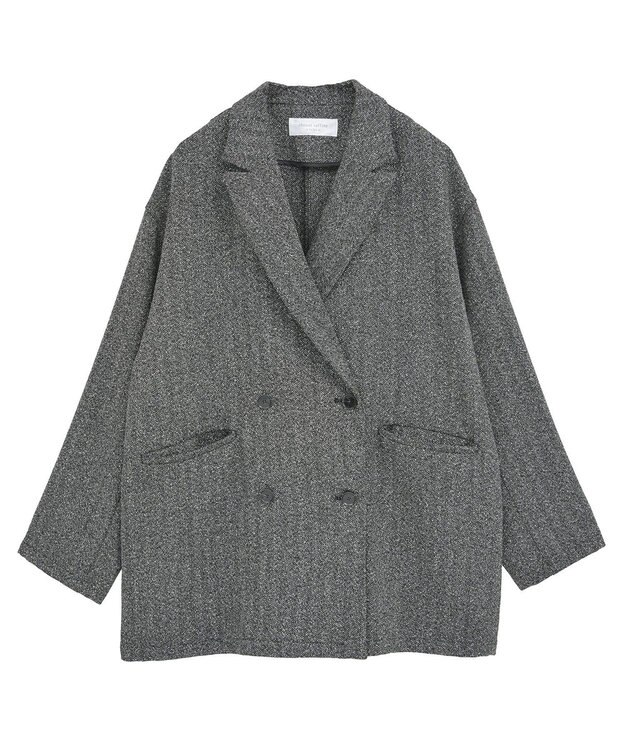 Green Parks ツイードＷオーバージャケット Black