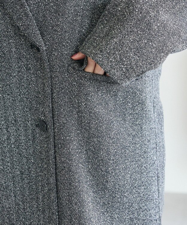 Green Parks ツイードＷオーバージャケット Black