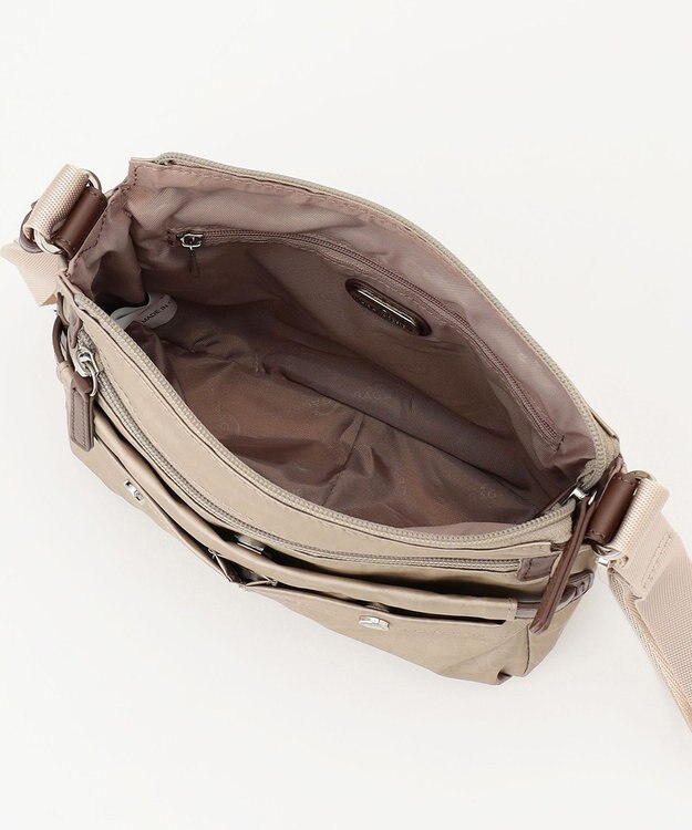 LA BAGAGERIE モノグラム　スクエアナイロンショルダー　SSサイズ ゴールド