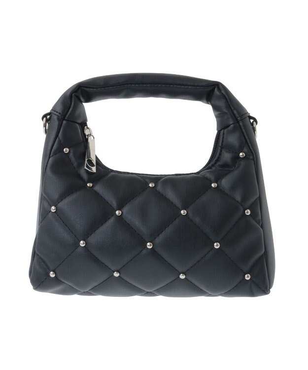 earth music&ecology スタッズキルトバッグ Black