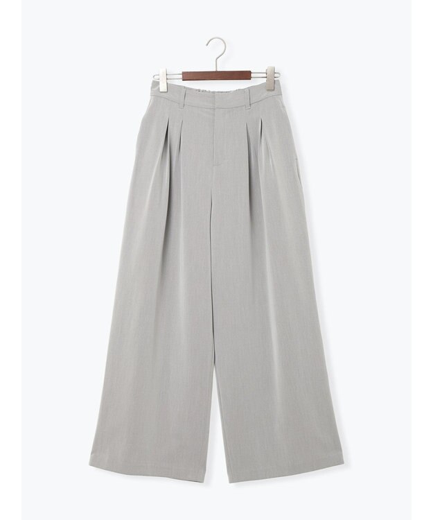 Te chichi タックワイドフルレングスパンツ グレー