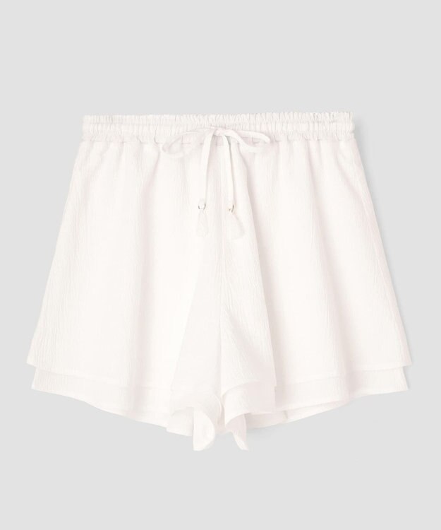 San-ai Resort（三愛水着楽園） 楊柳　ショートパンツ　M・L　【San-ai Resort（サンアイリゾート）】 ホワイト