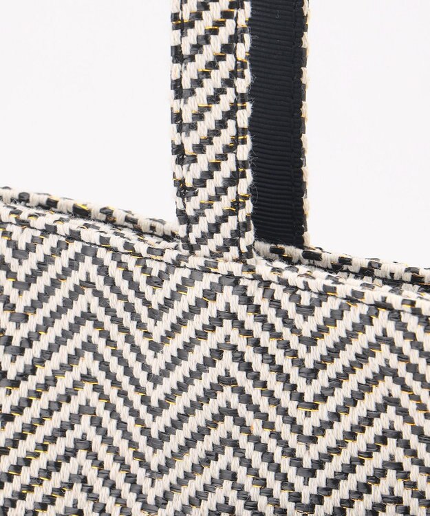 TOCCA 【A4サイズ対応・一部カラー撥水】T CADEAU NEW BAG フラットトートバッグ ヘリンボーン柄