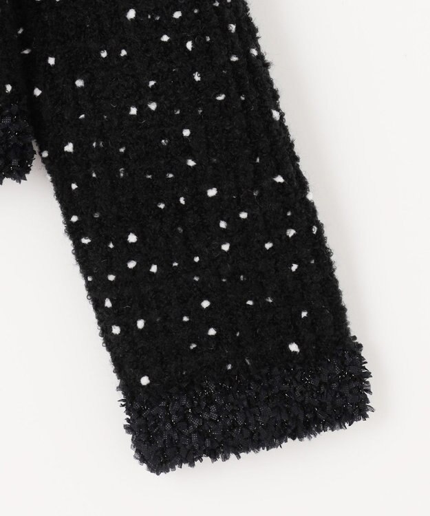 組曲 S 【組曲×setsuko sagittaire】サジテール釦ツイードニットジャケット ブラック系