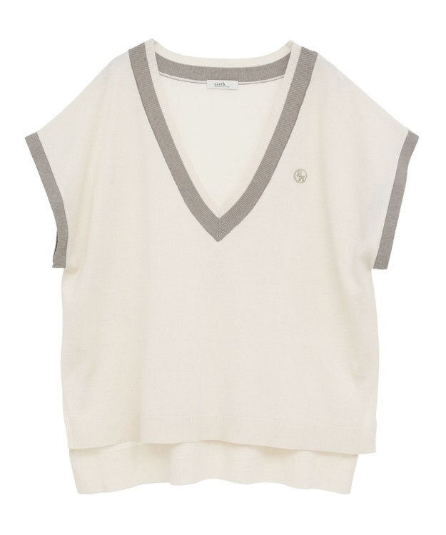 earth music&ecology チルデンライクベスト Ivory