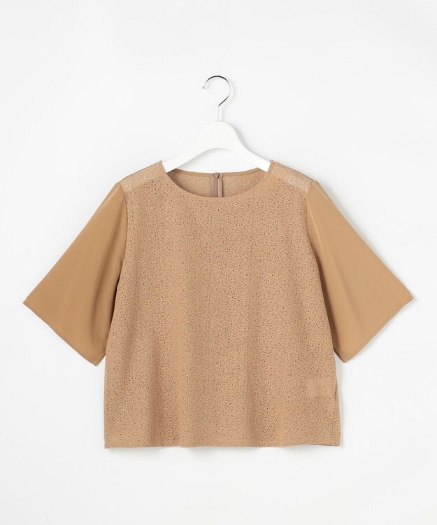 自由区 S テクスチャージャージーレーシー カットソー サンタンブラウン