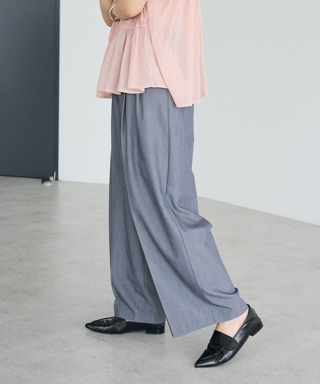 CRAFT STANDARD BOUTIQUE タックイージーワイドパンツ Gray Mixture