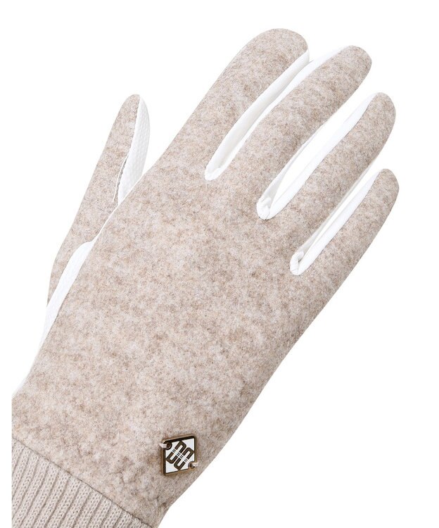 DAKS 【DAKS GOLF】ニット＆羊革グローブ ベージュ