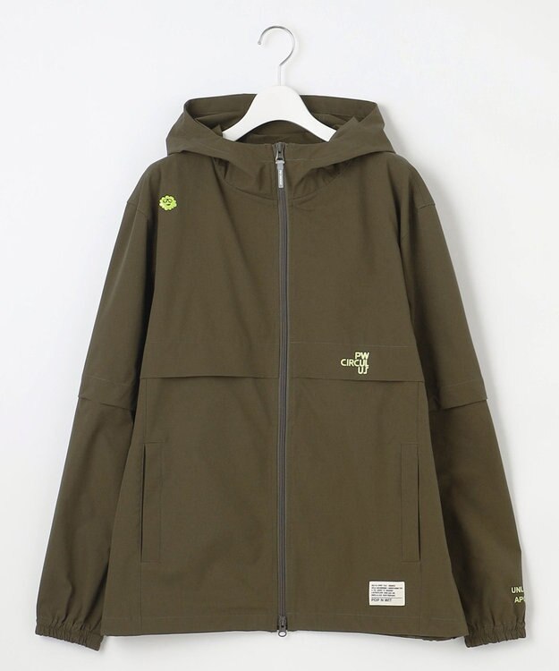 PW CIRCULUS 【撥水加工/ストレッチ】【MEN】2Way デタッチャブルブルゾン（長袖/半袖）  ゴルフ カーキ系
