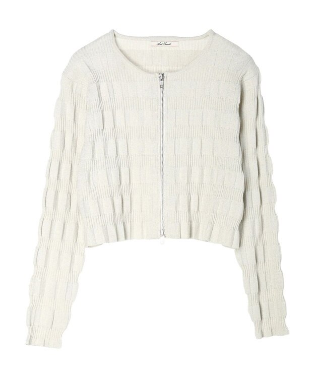 Green Parks ・ＡＮＤ　ＳＥＡＲＣＨ　ラメランダムリブカーディガン Ivory