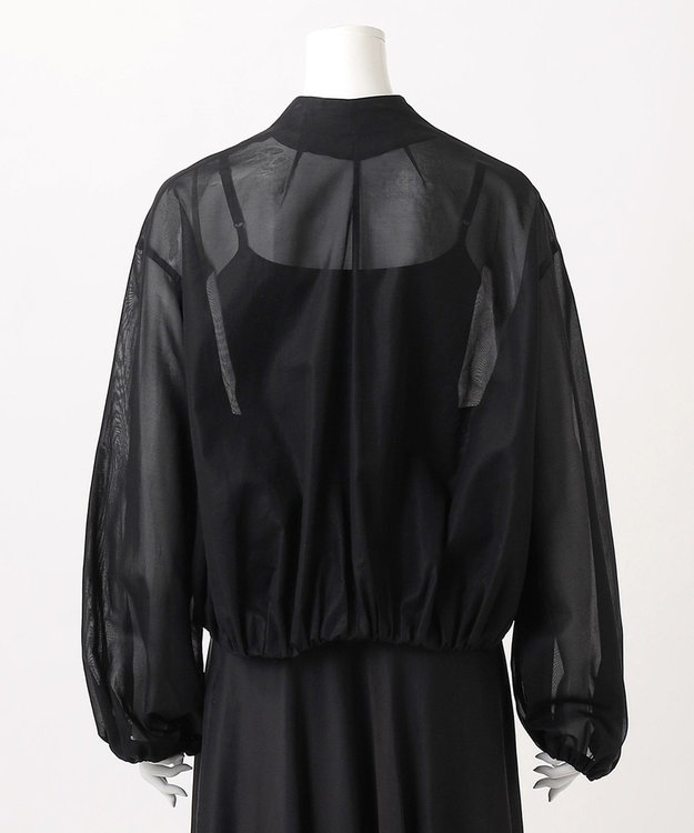 23区 【エステータ】コットンオーガンジー ブルゾン ブラック系