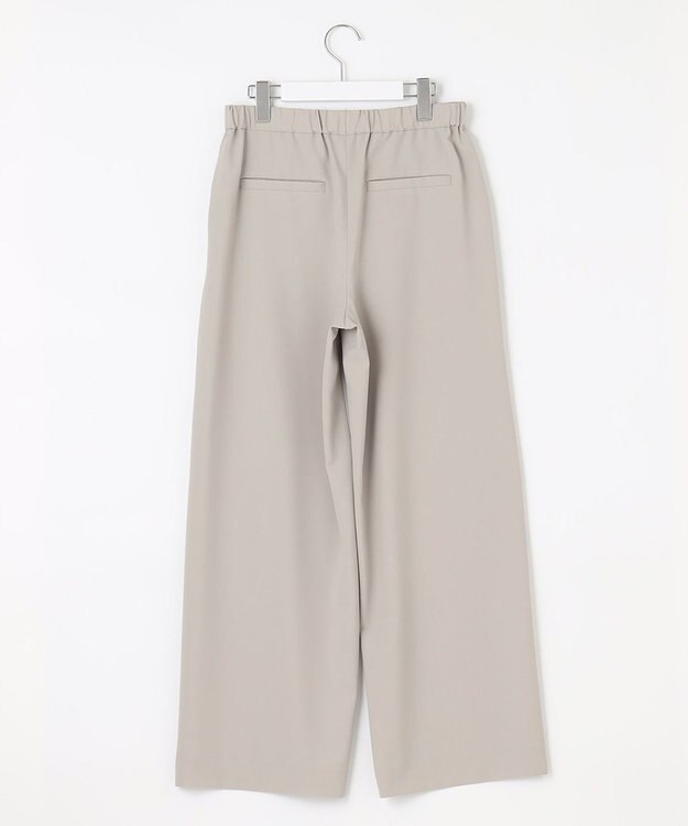 自由区 L 【洗える】ライト2WAYストレッチワイド パンツ グレー系