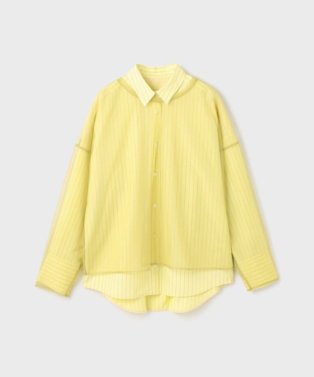 GRACE CONTINENTAL チュールレイヤードシャツ イエロー