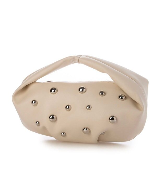 UNBILLION カシュカシュ cachecache / スタッズワンハンドルバッグ アイボリー